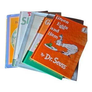 Dr. Seuss Orange Cover Green Accents Hardcover Book